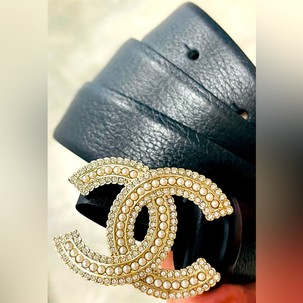 Lambskin Chanel belt